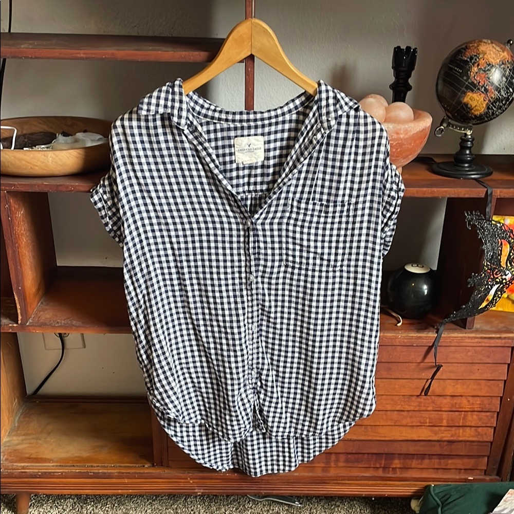 American Eagle Plaid Button Up